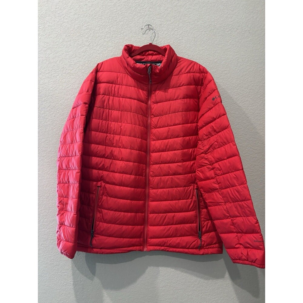 Columbia Slope Edge Bright Red Insulated Jacket Men’s XL Ski Snow Outdoor